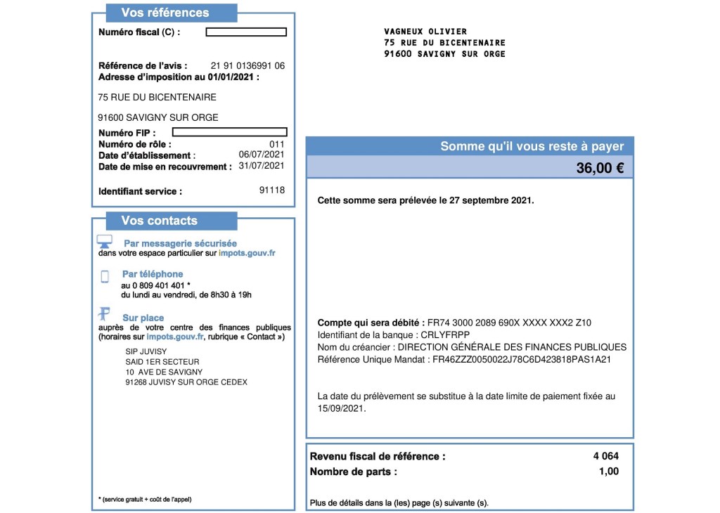 Transparence : l&rsquo;impôt sur le revenu 2020 d&rsquo;Olivier&nbsp;VAGNEUX