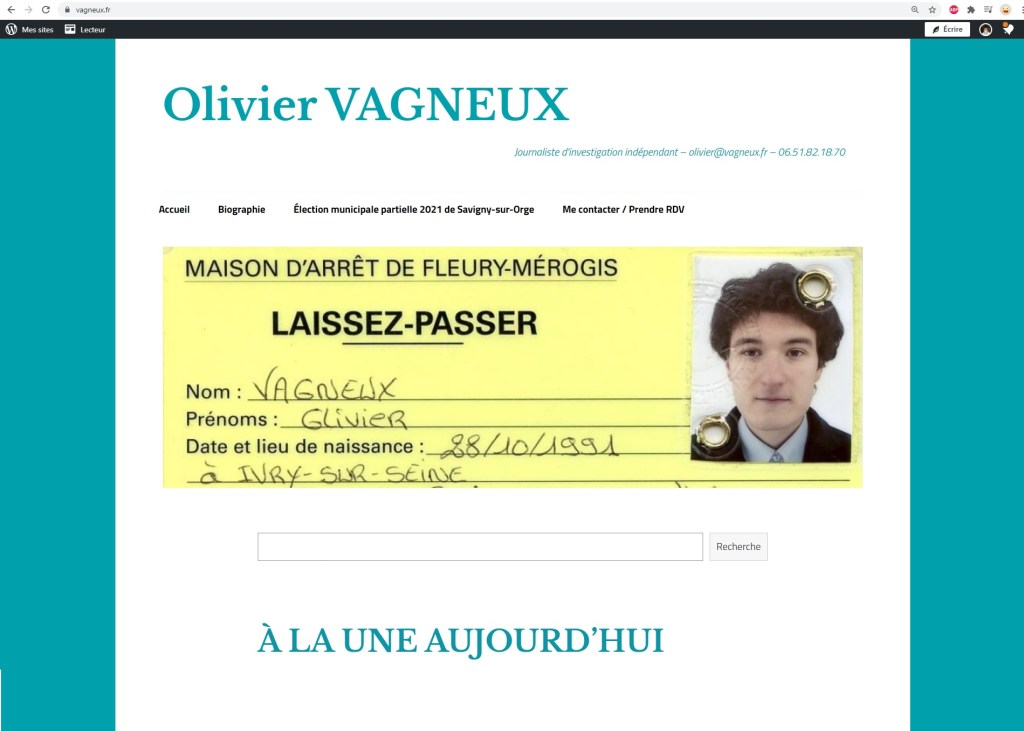 Suppression des contenus à caractère professionnel du site&nbsp;VAGNEUX.FR
