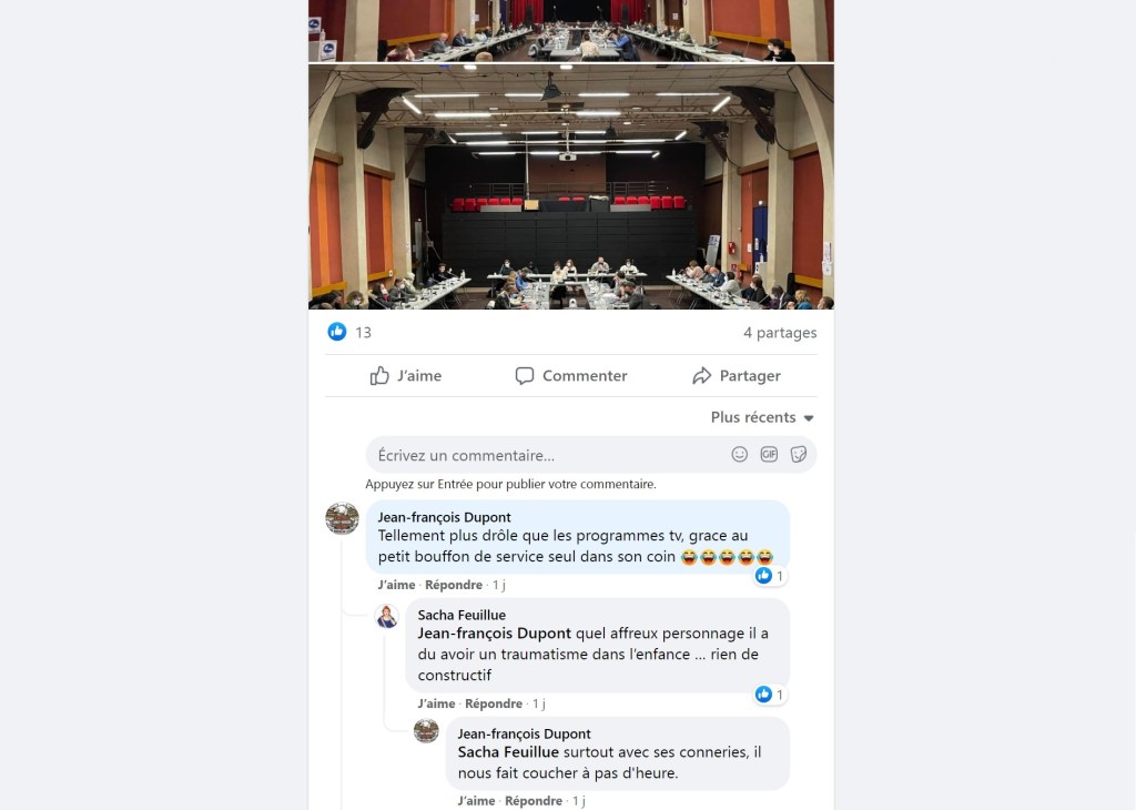 Pauvre Jean-François DUPONT que je fais coucher tard ! Le « petit bouffon de service » en est désolé pour&nbsp;lui.