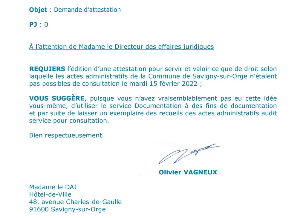 Savigny-sur-Orge, sous le mandat d&rsquo;Alexis TEILLET, ne connaît pas la « continuité administrative&nbsp;»