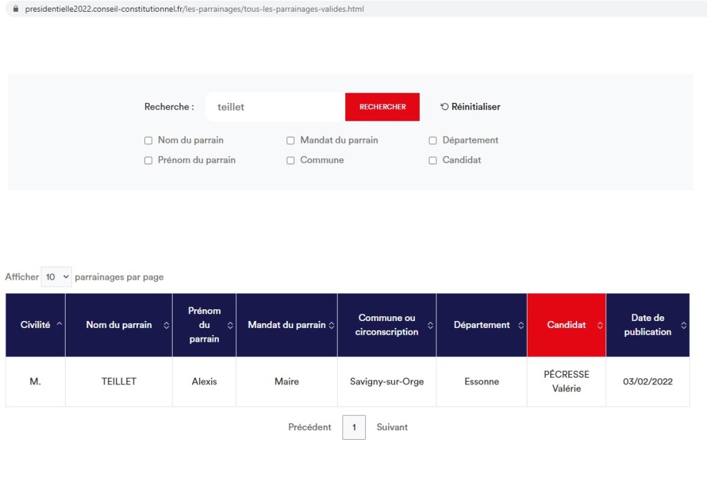 Présidentielle 2022 : le maire de Savigny-sur-Orge (Essonne) Alexis TEILLET a parrainé Valérie&nbsp;PÉCRESSE