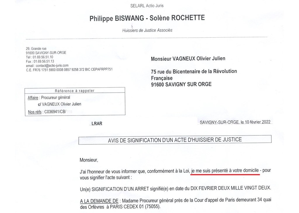 Encore une incompétence de la SELARL Actio Juris et des huissiers Philippe BISWANG et Solène&nbsp;ROCHETTE