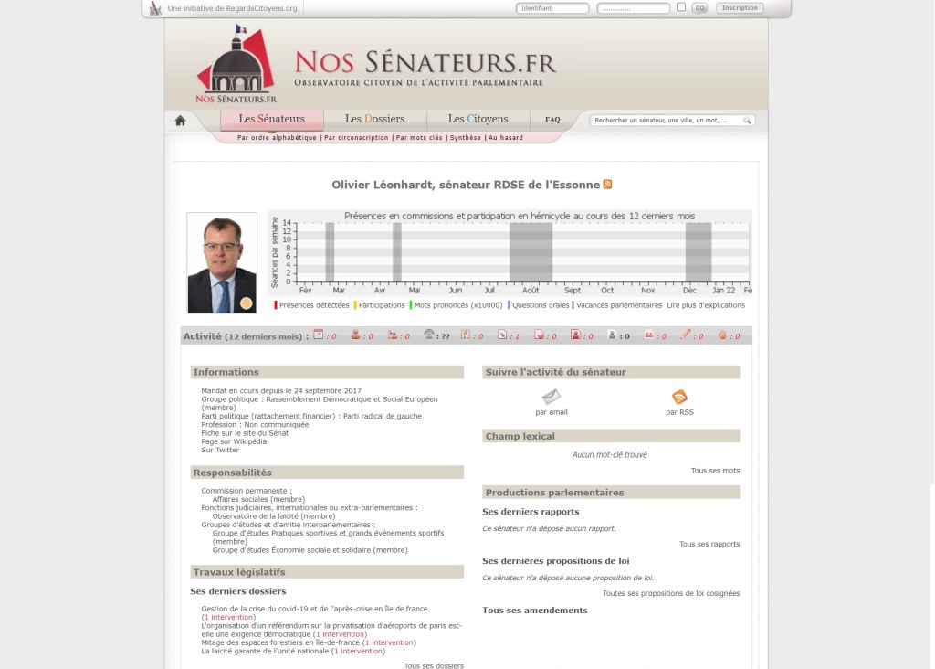 Sur le décès d&rsquo;Olivier LEONHARDT, sénateur et ancien maire de Sainte-Geneviève-des-Bois