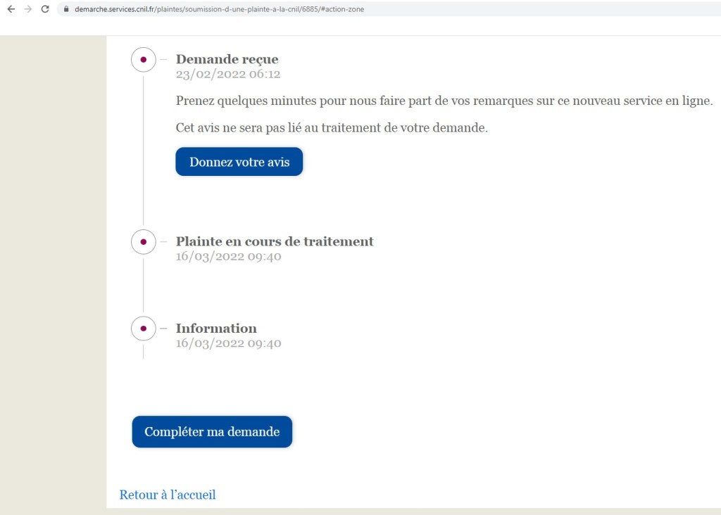 CNIL : inutile de déposer une nouvelle plainte s&rsquo;il est toujours possible de compléter la&nbsp;précédente