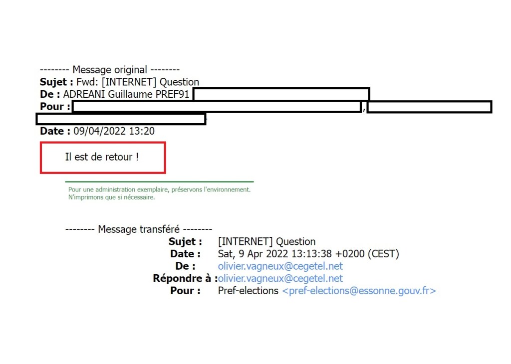 Hé oui, cher Guillaume ADRÉANI, je suis de retour&nbsp;!