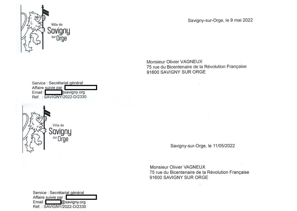 Quand Alexis TEILLET ne se rend même pas compte qu&rsquo;il signe deux fois le même courrier à deux jours d&rsquo;intervalle…