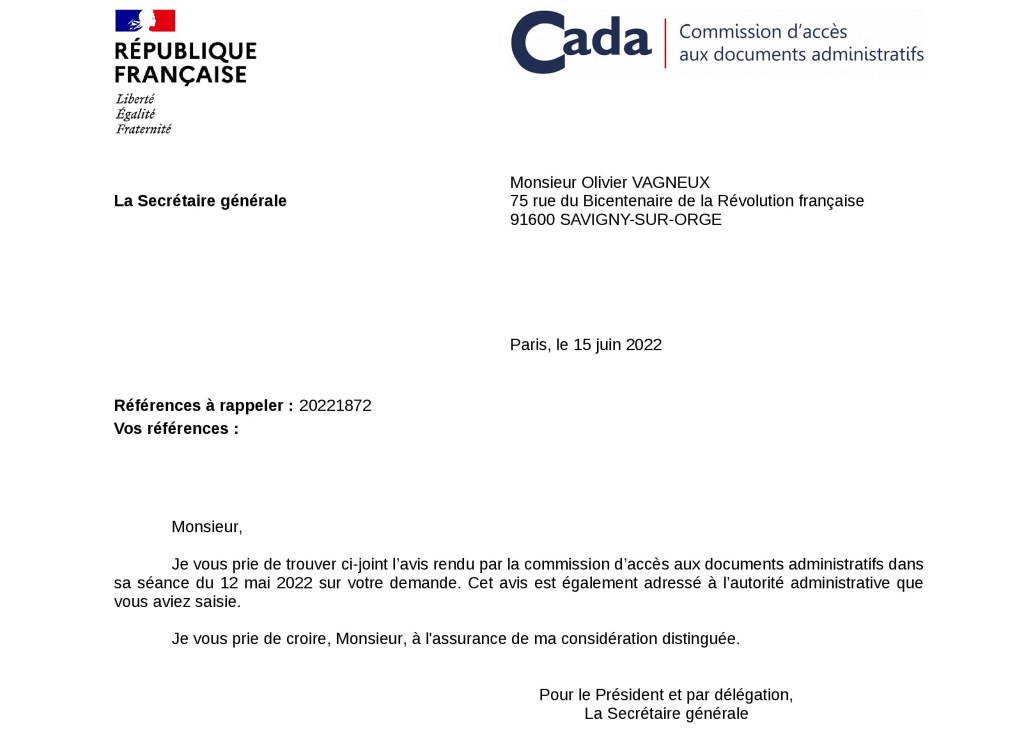 Ô surprise ! La fiche de poste de la directrice des affaires juridiques Sandra ALVES est communicable ! Pouvait-elle ne pas le savoir&nbsp;?