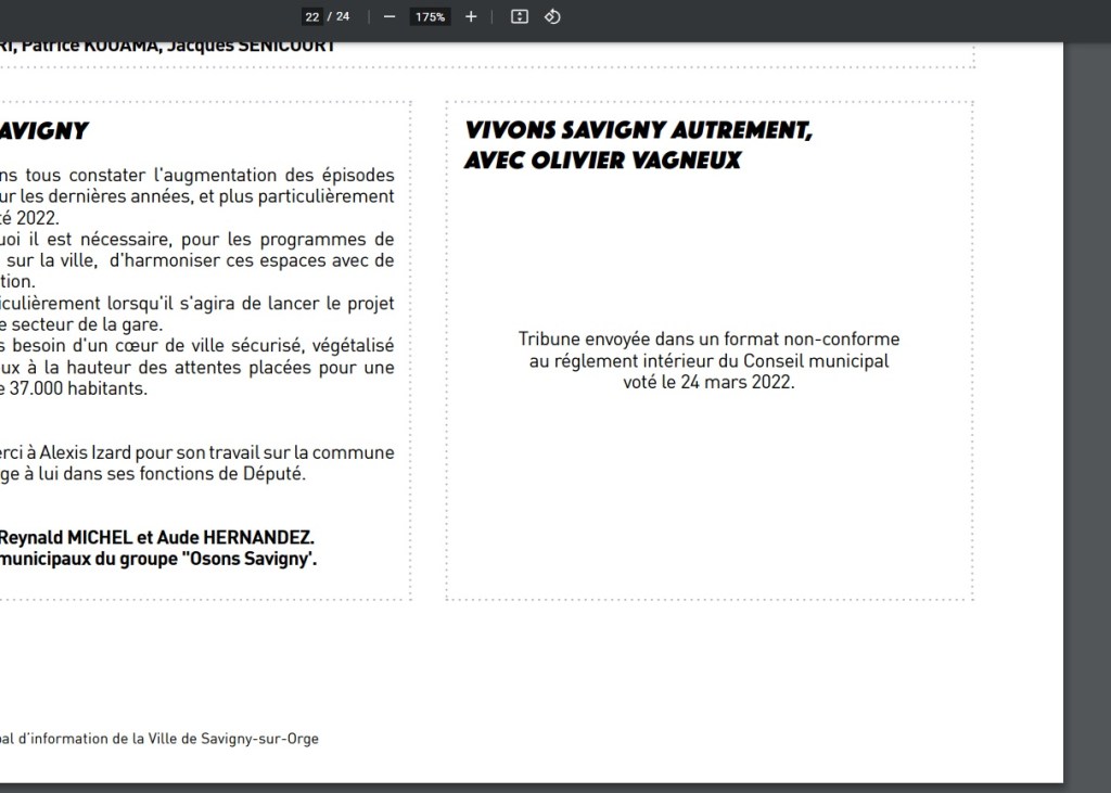 Censure de ma tribune par Alexis TEILLET : ma demande préalable d&rsquo;indemnisation