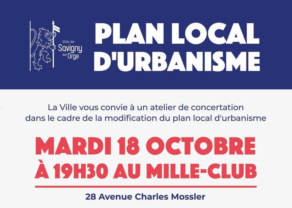 À l&rsquo;atelier de concertation de la Ville de Savigny-sur-Orge sur la 3e modification du Plan local d&rsquo;urbanisme du 18 octobre&nbsp;2022