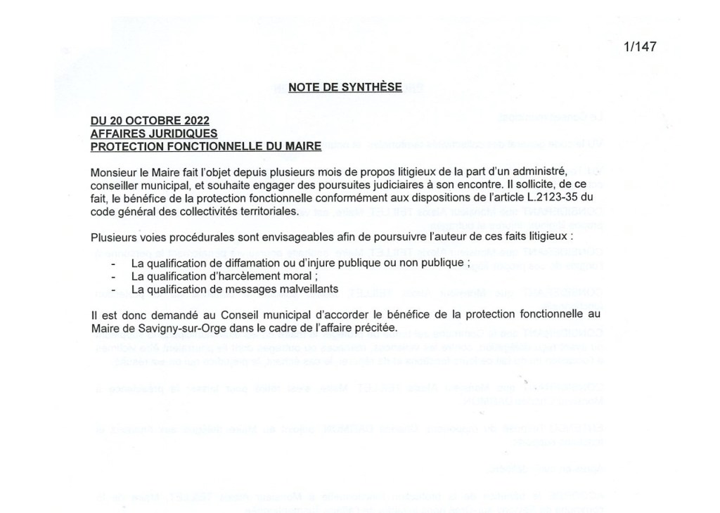 Moins d&rsquo;un an après le début de son mandat de maire, Alexis TEILLET demande déjà une protection fonctionnelle…