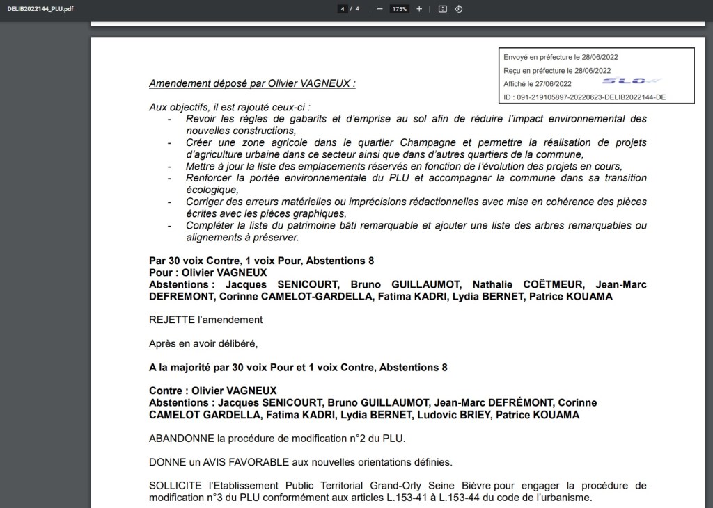 Trop conne la majorité municipale d&rsquo;Alexis TEILLET : une illustration moderne du « Tel est pris qui croyait prendre » avec le Plan local d&rsquo;urbanisme