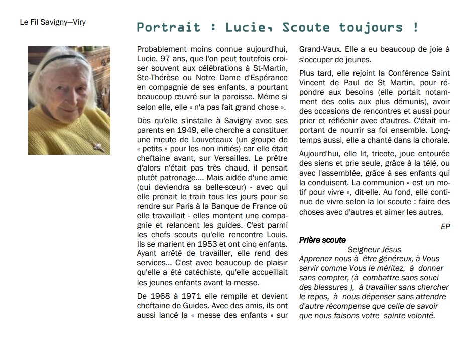 Hommage à Lucie CARLIER, une grande dame de&nbsp;Savigny