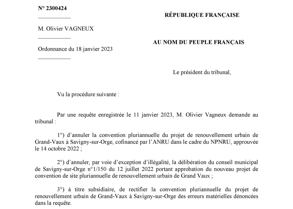 Convention de financement du renouvellement urbain de Grand-Vaux : l&rsquo;affaire a été renvoyée de Montreuil à Paris où l&rsquo;instruction a&nbsp;débuté