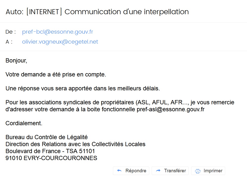Je saisis le Bureau du contrôle de légalité des 19 délibérations falsifiées par Julie PLAZA et Alexis TEILLET, que j&rsquo;accuse d&rsquo;être des criminels&nbsp;!