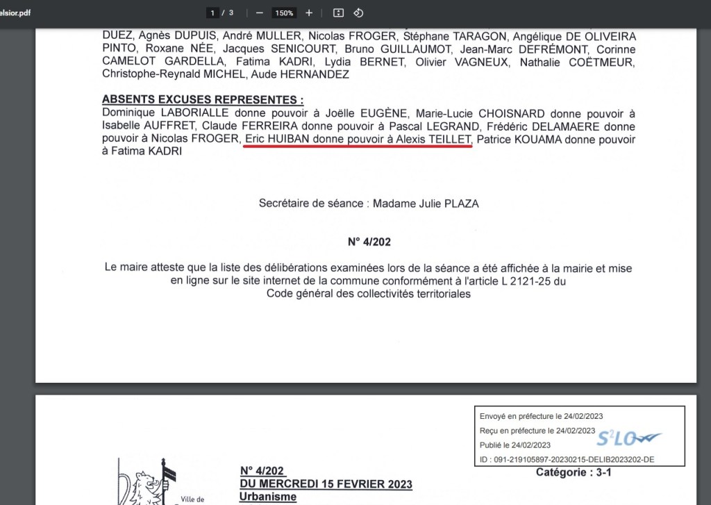 Mais quel infâme dégueulasse qu&rsquo;Alexis TEILLET qui instrumentalise le deuil d&rsquo;Éric HUIBAN pour justifier de la validité d&rsquo;une délégation de vote&nbsp;!!!