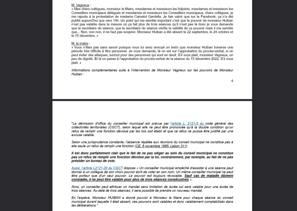 CRA-MÉ ! Quand Alexis TEILLET joue au criminel faussaire et modifie les procès-verbaux du conseil municipal APRÈS leur approbation (pour commenter mes propos)&nbsp;!!!