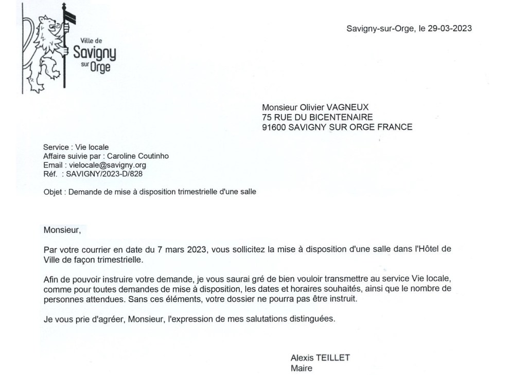 Sondage auprès de mes lecteurs : quel jour pour ma permanence municipale trimestrielle à l&rsquo;hôtel de ville&nbsp;?