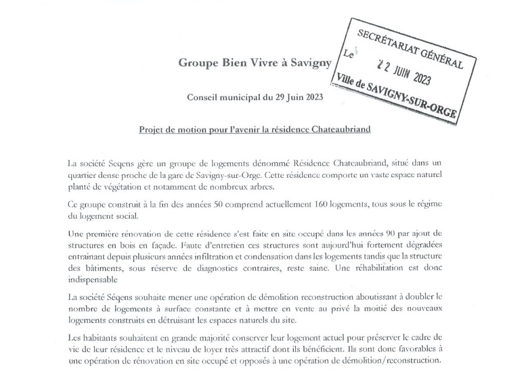 Souvenez-vous qu&rsquo;en 2023, Olivier VAGNEUX aura proposé de démolir/reconstruire la résidence Chateaubriand à l&rsquo;identique plutôt que de gaspiller pour une fausse&nbsp;réhabilitation