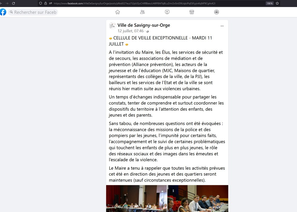 Savigny-sur-Orge : une cellule de veille exceptionnelle pour « évoquer la méconnaissance des missions de la police et des pompiers par les jeunes&nbsp;»…