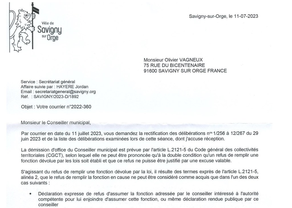 À la mairie de Savigny-sur-Orge, on commet des « pétitions de principe » sans même le savoir… (explication et exemple de la pétition de&nbsp;principe)