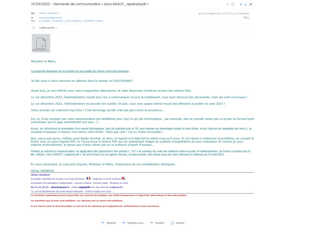 Alexis TEILLET, le maire qui rend possible ce qui était impossible !!! Grrr, je vais encore être jaloux&nbsp;!