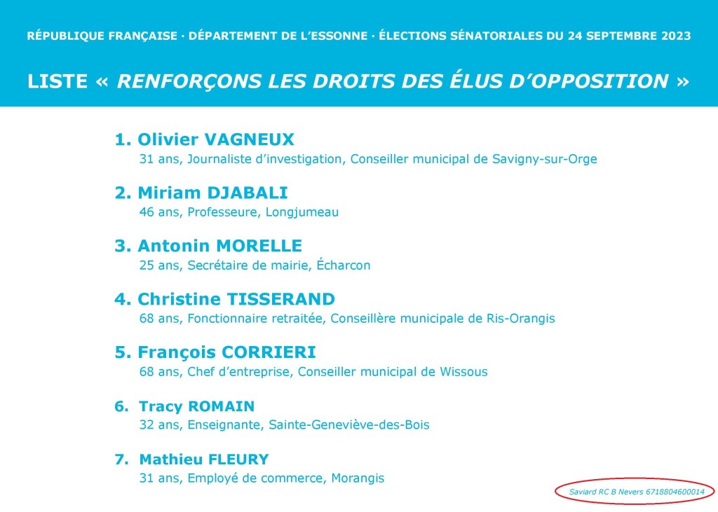 Droit électoral : il faut inscrire les mentions légales du nom et du domicile de l&rsquo;imprimeur sur la propagande électorale (bulletins de vote, circulaires et affiches)&nbsp;!