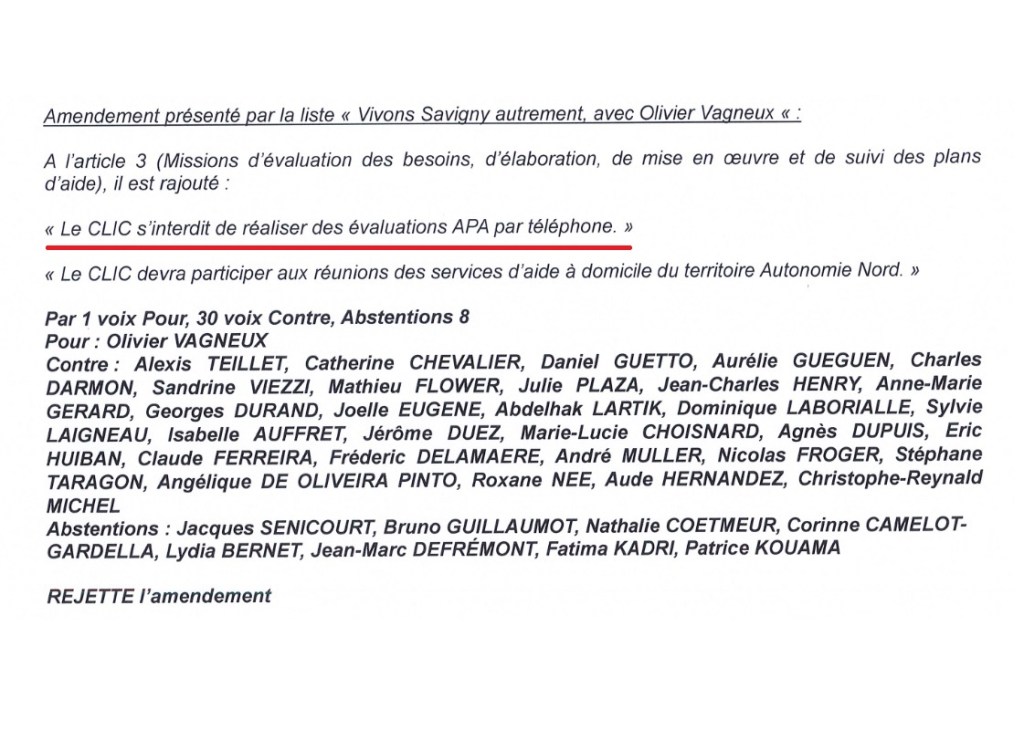 Dégueulasse ! La majorité municipale d&rsquo;Alexis TEILLET (LR + macronistes) refuse d&rsquo;interdire les évaluations par téléphone de la perte d&rsquo;autonomie !