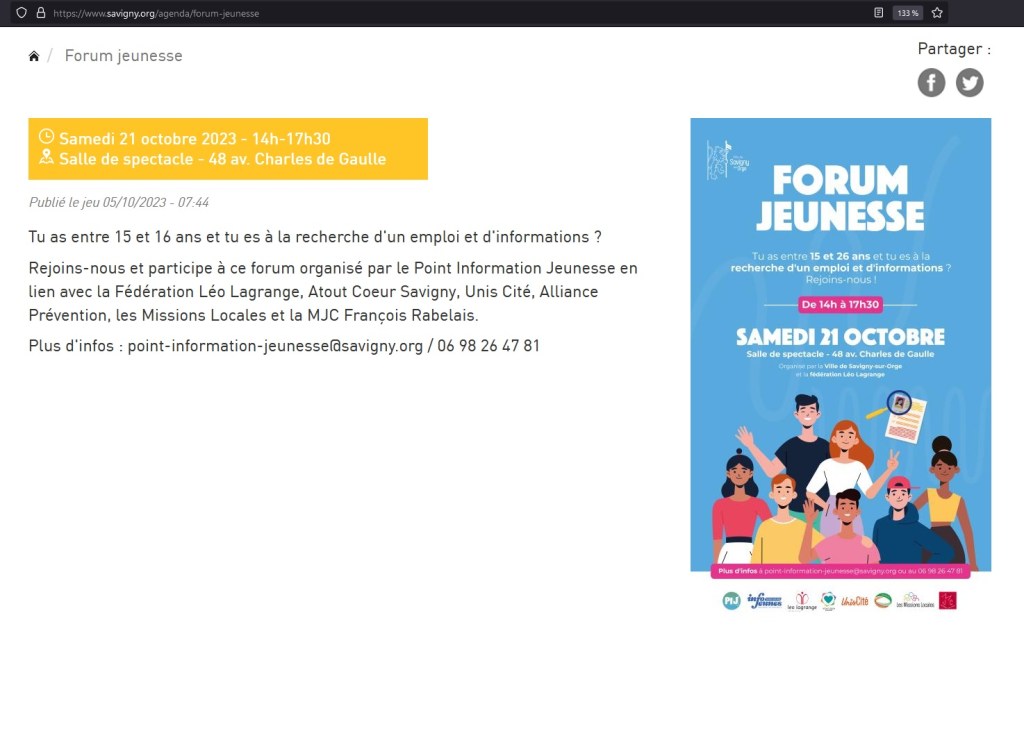 Au forum jeunesse 2023 de Savigny-sur-Orge