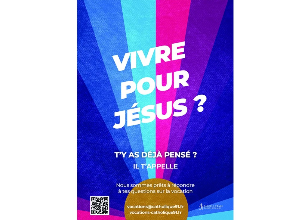 Cette affiche &laquo;&nbsp;Vivre pour Jesus&nbsp;&raquo; du diocèse d&rsquo;Évry-Coucouronnes-Corbeil-Essonnes, pour la journée des vocations 2024, me dérange à double&nbsp;titre