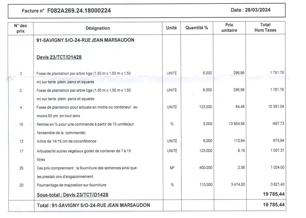 Savigny-sur-Orge : le détail de la facture des 23 000 euros dépensés pour le verger urbain