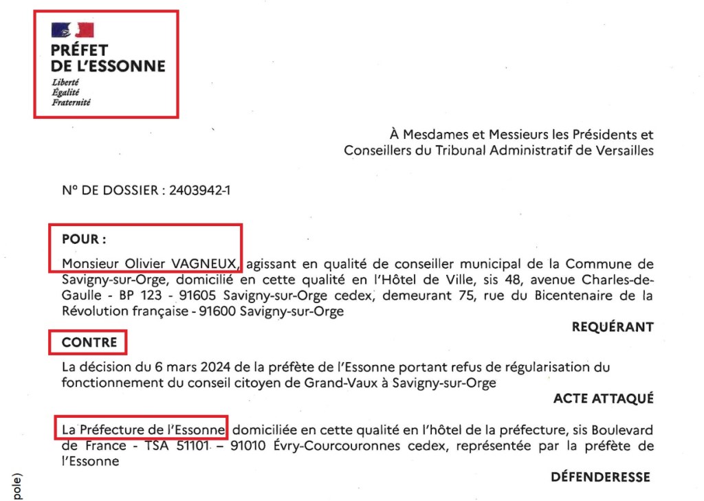 Schizophrénique : la préfète de l&rsquo;Essonne qui défend pour moi contre elle-même…