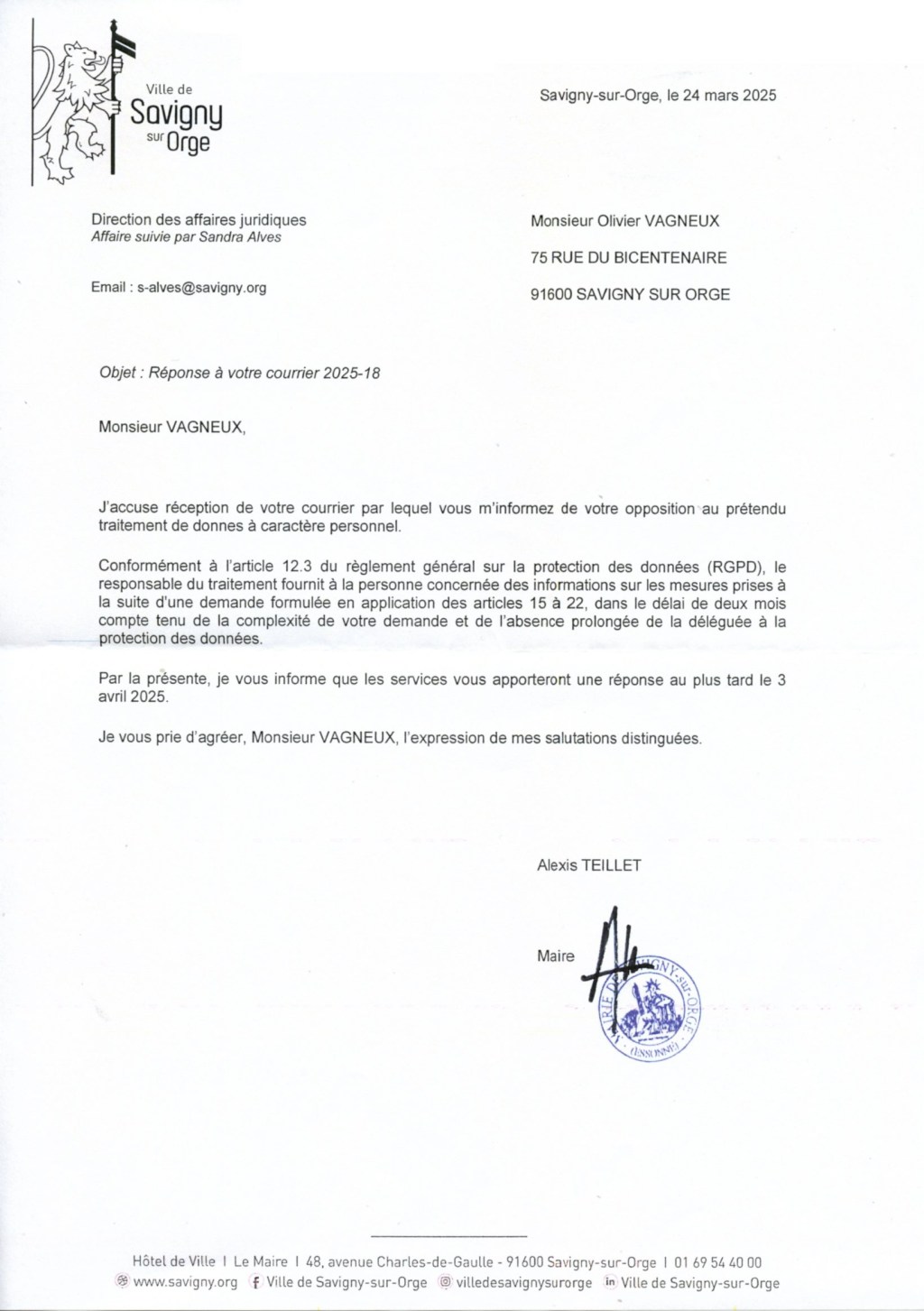 L’ignorance de Sandra ALVES qui ne sait même pas ce qu’est un traitement de données…&nbsp;¯\_(ツ)_/¯