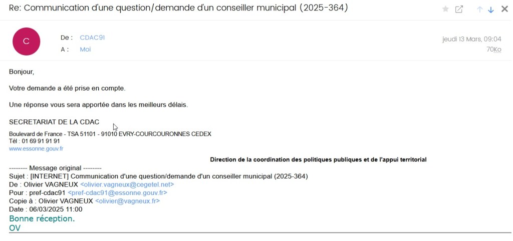 Mort de rire. Quand la Préfecture de l’Essonne se rend compte qu’elle a oublié de publier son arrêté portant composition de la commission départementale d’aménagement cinématographique pour statuer sur la demande de Savigny.