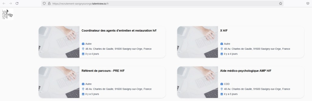 La Ville de Savigny-sur-Orge recrute au poste de « X&nbsp;»