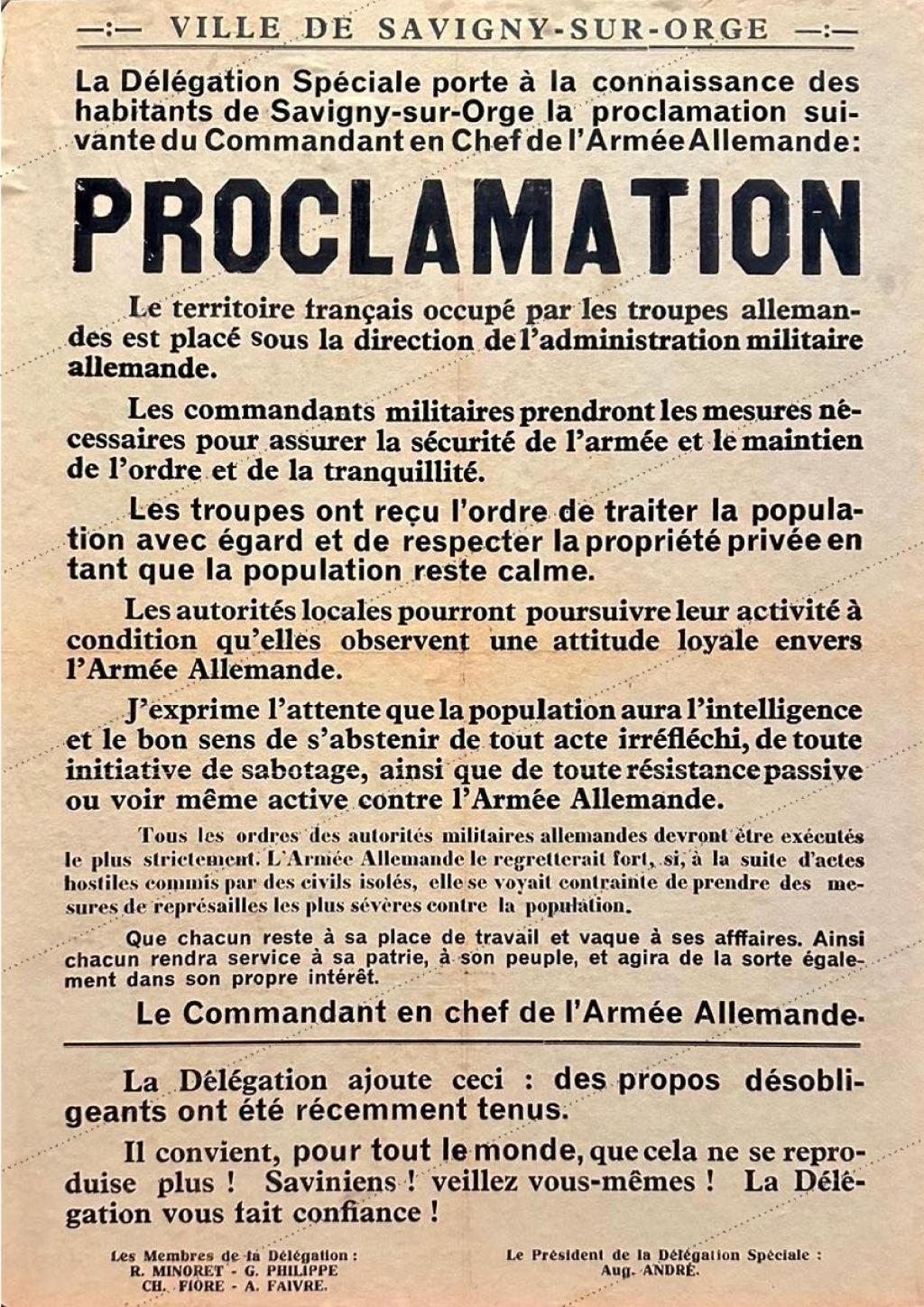 Quand l&rsquo;administration municipale de Savigny-sur-Orge collaborait avec l&rsquo;Allemagne nazie…