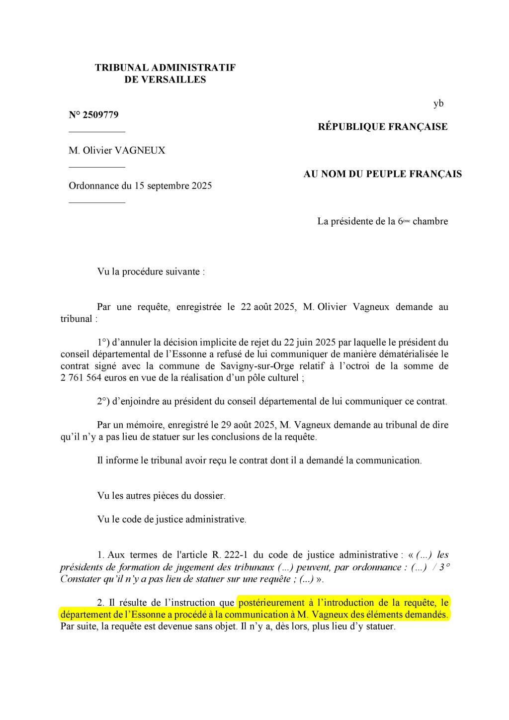 Mon recours qui a fait céder le Département de l&rsquo;Essonne&nbsp;!