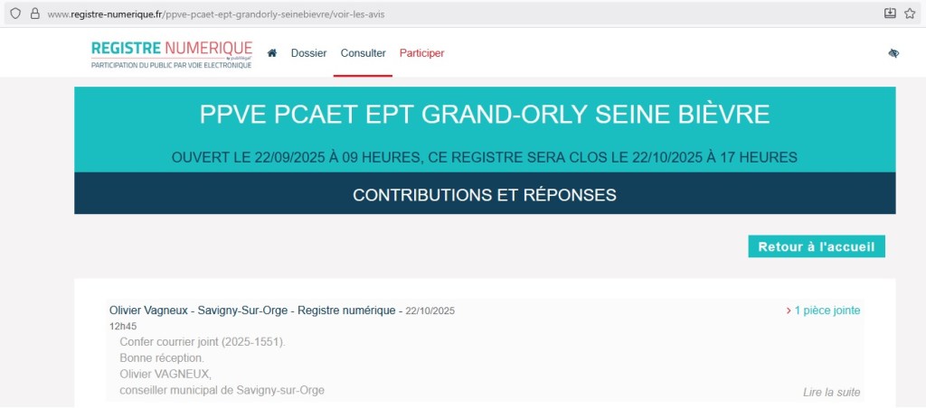 Mon avis favorable sous réserve au PCAET du Grand-Orly Seine&nbsp;Bièvre