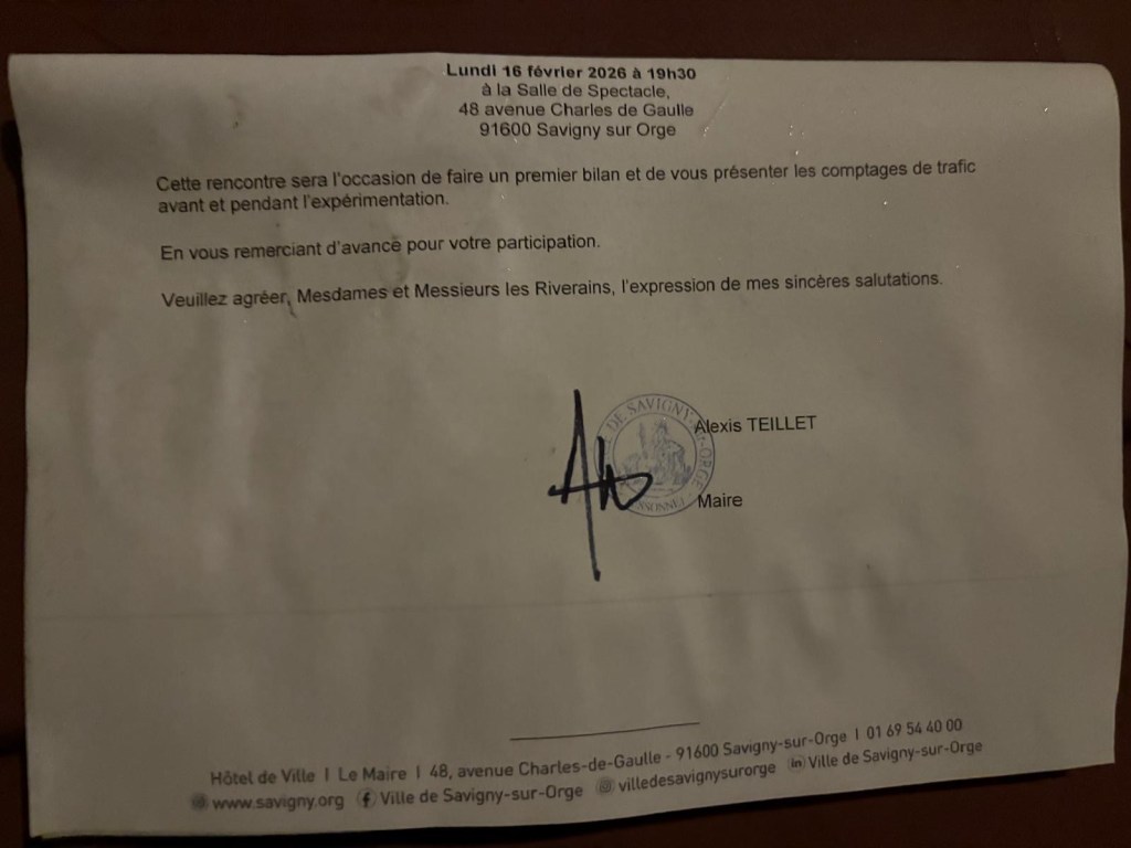 Savigny-sur-Orge : une réunion publique à moins d&rsquo;un mois du premier tour des élections… ¯\_(ツ)_/¯