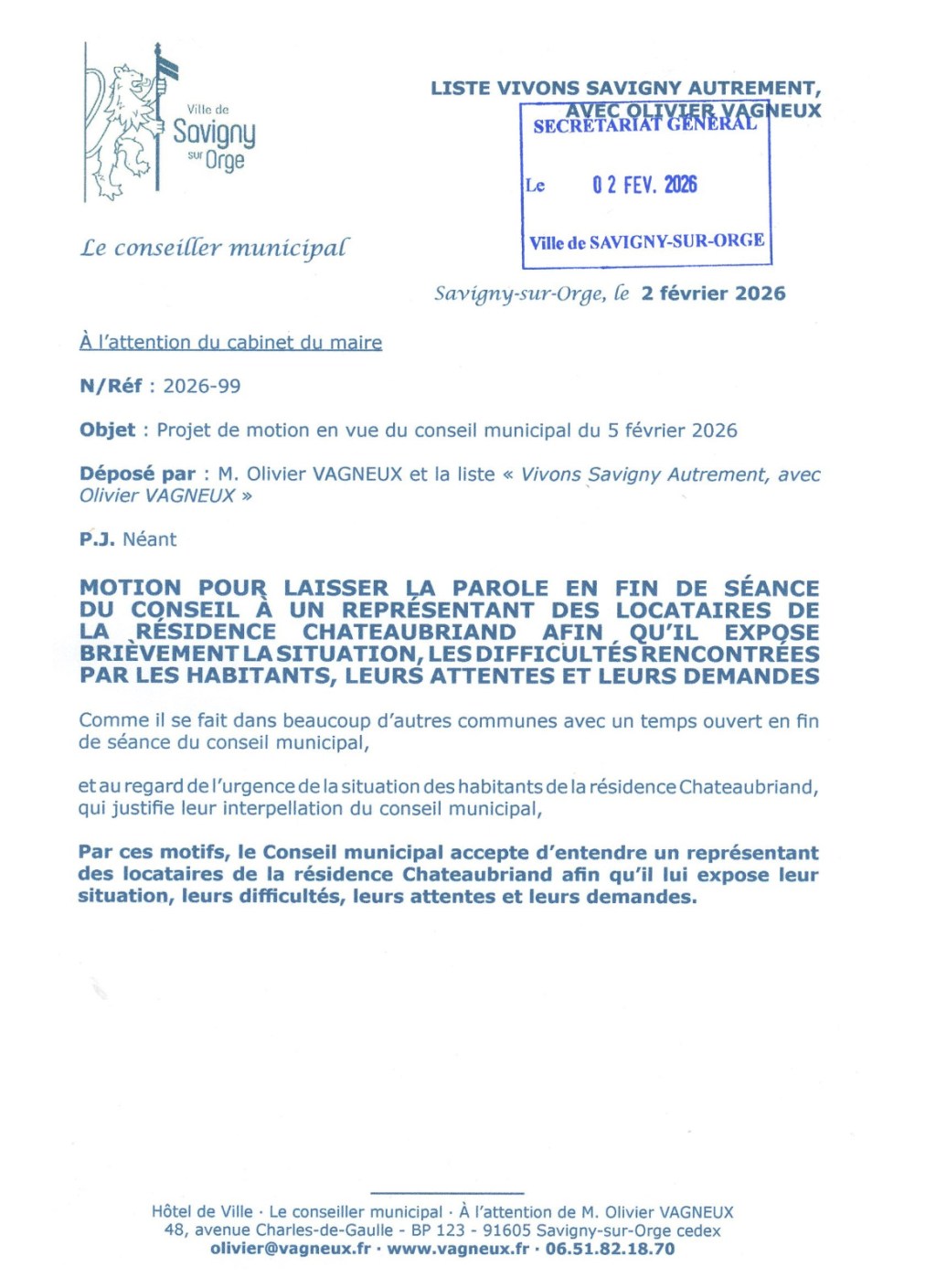 La vie des locataires de la résidence Chateaubriand se joue-t-elle au conseil municipal de ce 5 février 2026&nbsp;?