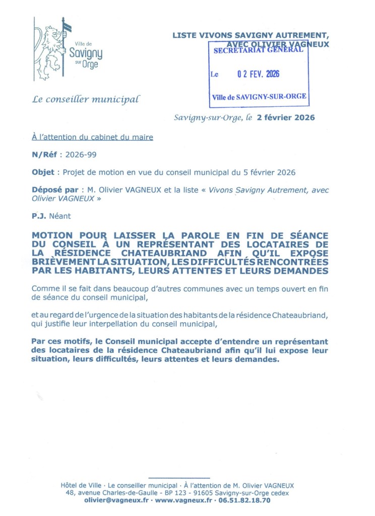 La vie des locataires de la résidence Chateaubriand se joue-t-elle au conseil municipal de ce 5 février 2026&nbsp;?