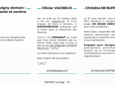 Mdr. Le service communication de la Mairie de Savigny-sur-Orge qui invente une réception de tribune hors-délai, alors que rien n&rsquo;a été envoyé…&nbsp;¯\_(ツ)_/¯
