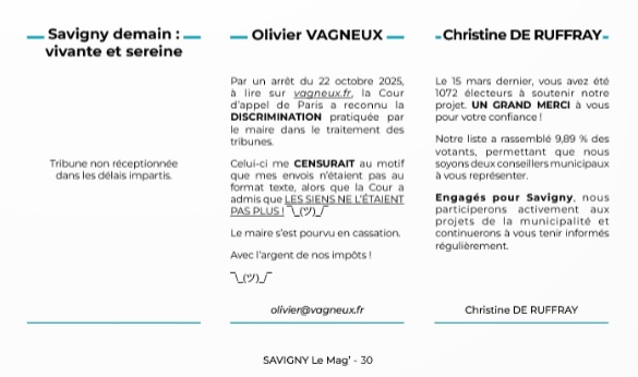 Mdr. Le service communication de la Mairie de Savigny-sur-Orge qui invente une réception de tribune hors-délai, alors que rien n&rsquo;a été envoyé…&nbsp;¯\_(ツ)_/¯