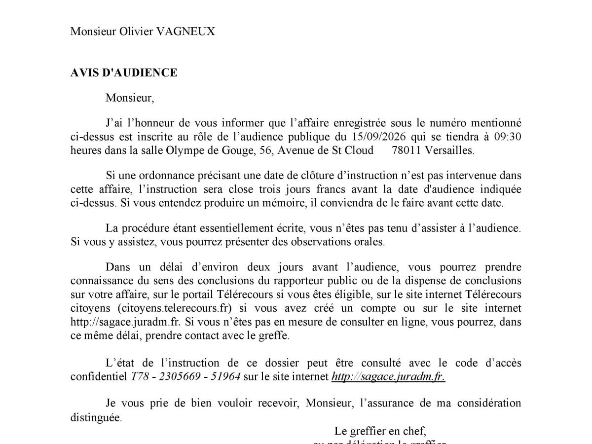 La légalité de l&rsquo;attribution d&rsquo;un véhicule municipal avec remisage à domicile au maire de Savigny-sur-Orge sera jugée ce 15 septembre&nbsp;2026